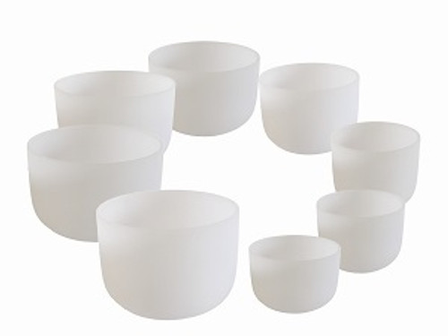 Frosted Crystal Singing Bowl Sets