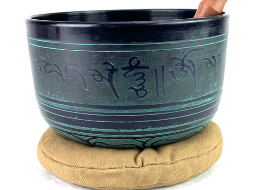 8.5" G#/A# Note Cast Aluminum Himalayan Singing Bowl #g14850923