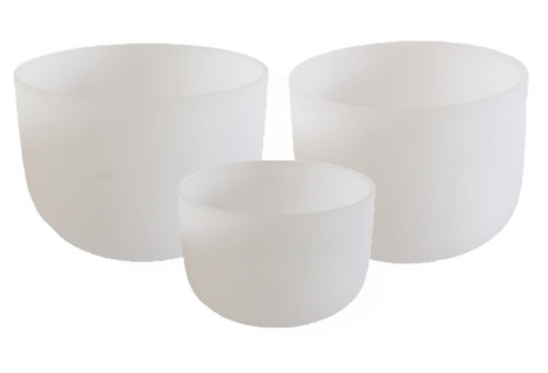 Therapeutic Frosted Crystal Singing Bowl Sets
