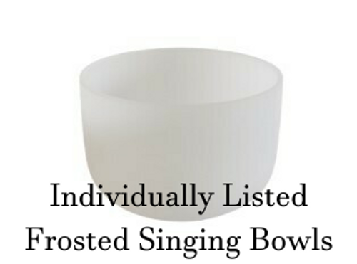 Individual Frosted Crystal Singing Bowls